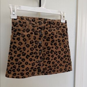 Cat & Jack Brown Leopard Corduroy Mini Skirt